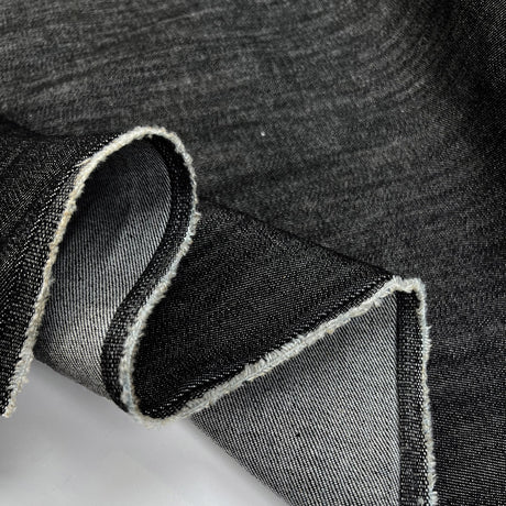 Mad Max 12 2oz Black Denim Cotton Elastane Jean Fabric Fold