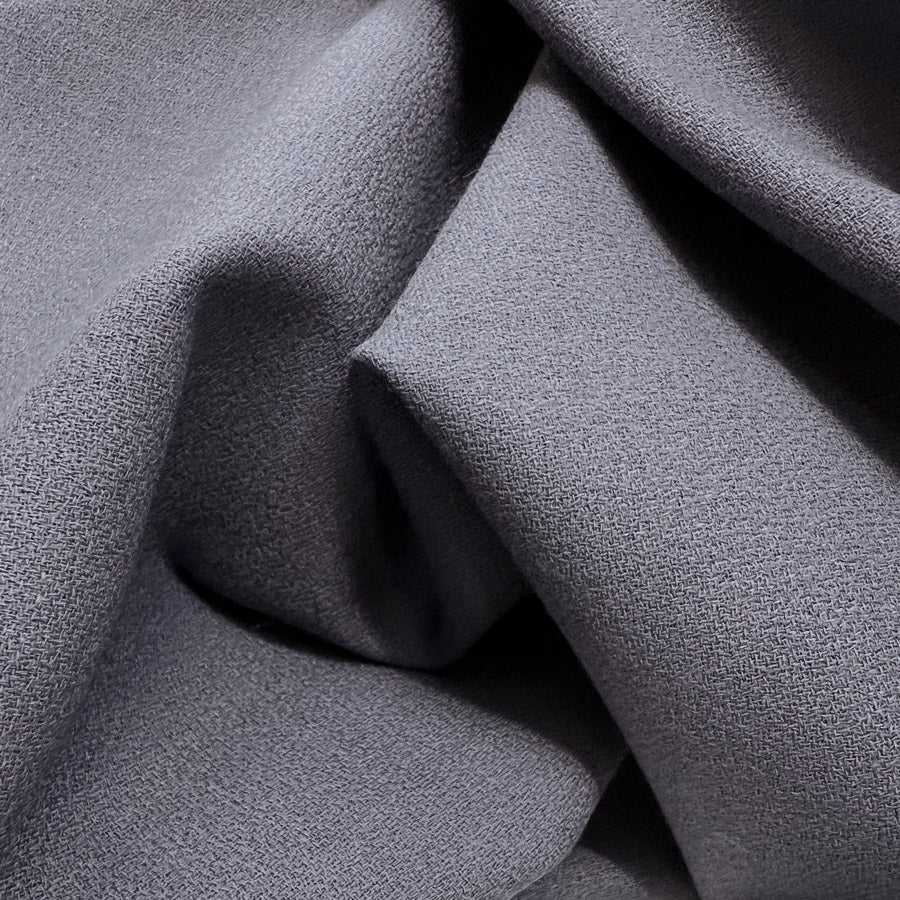 Made In Lancashire Pure Wool Crepe Dressmaking Fabric Grey