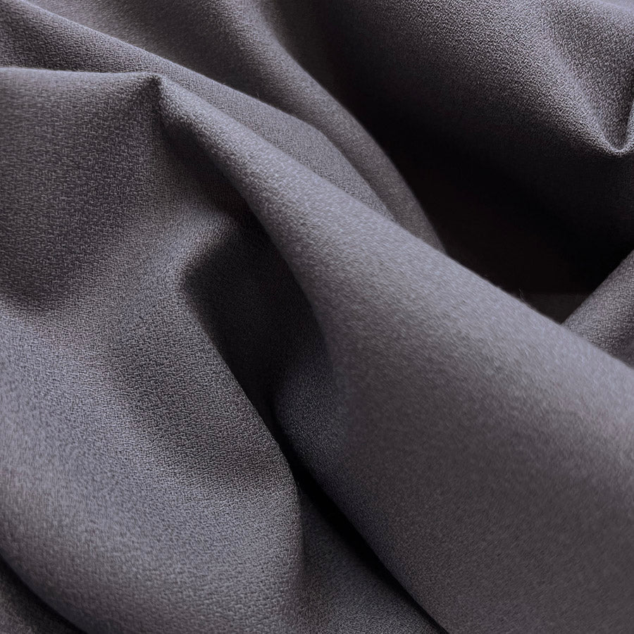 Made In Lancashire Pure Wool Crepe Dressmaking Fabric Grey Cu2