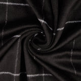 Madison Black Wool Polyester Check Coating Fabric Twist