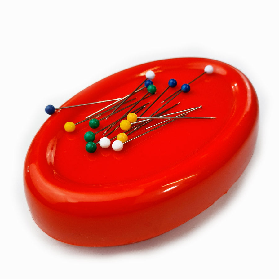 Magnetic Pin Cushion Sewing Accessory Red 12X8Cm
