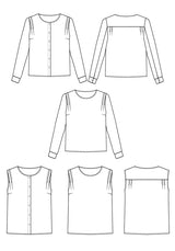 Maison Fauve Bellini Blouse Sewing Pattern Sketch