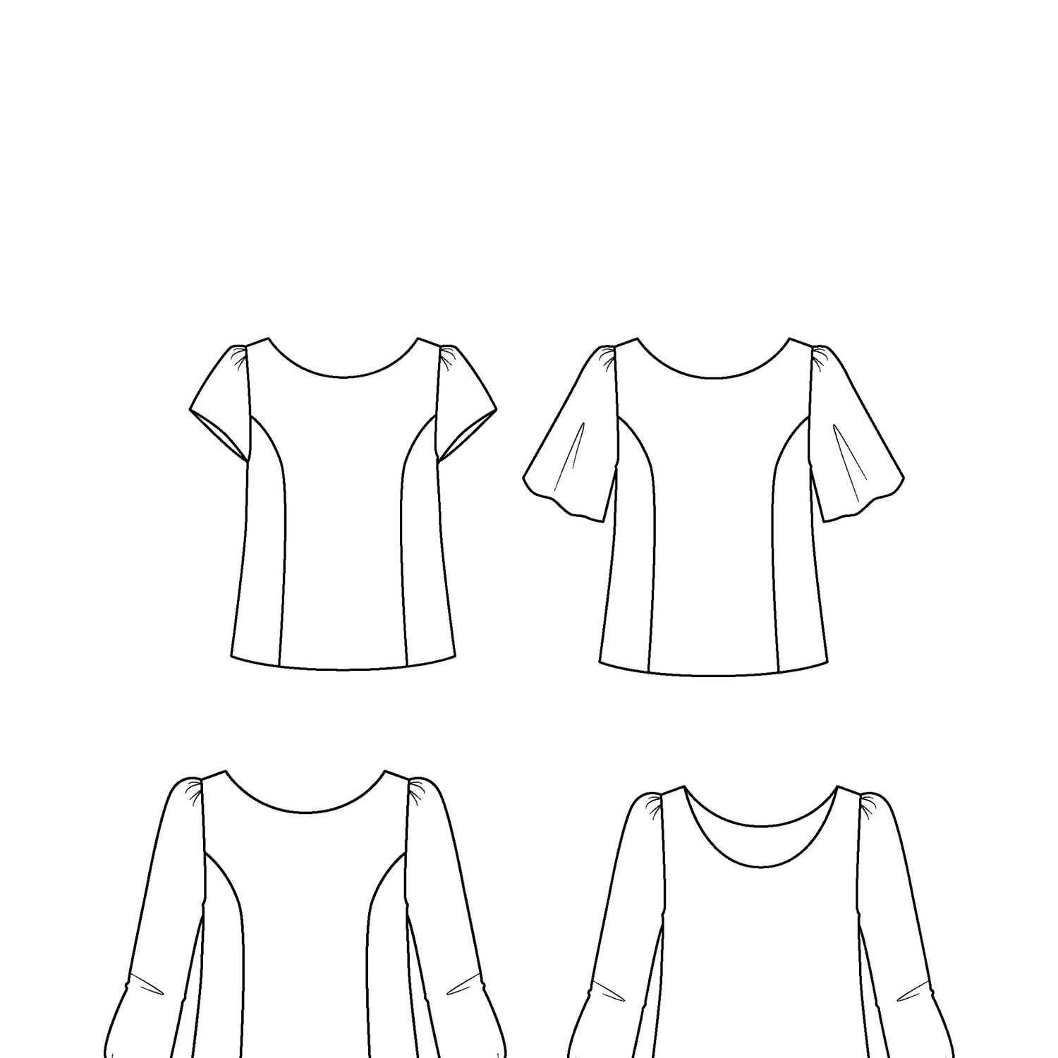 Maison Fauve Cicadella Blouse Pattern Sketch