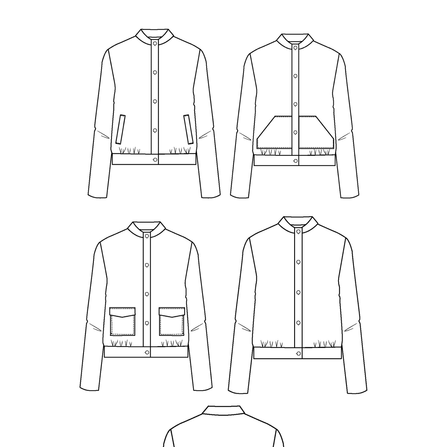 Maison Fauve Dandelion Jacket Pattern Sketch