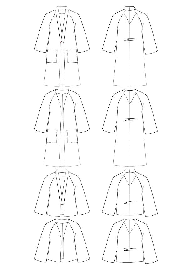 Maison Fauve Nage Libre Jacket Pattern Sketch