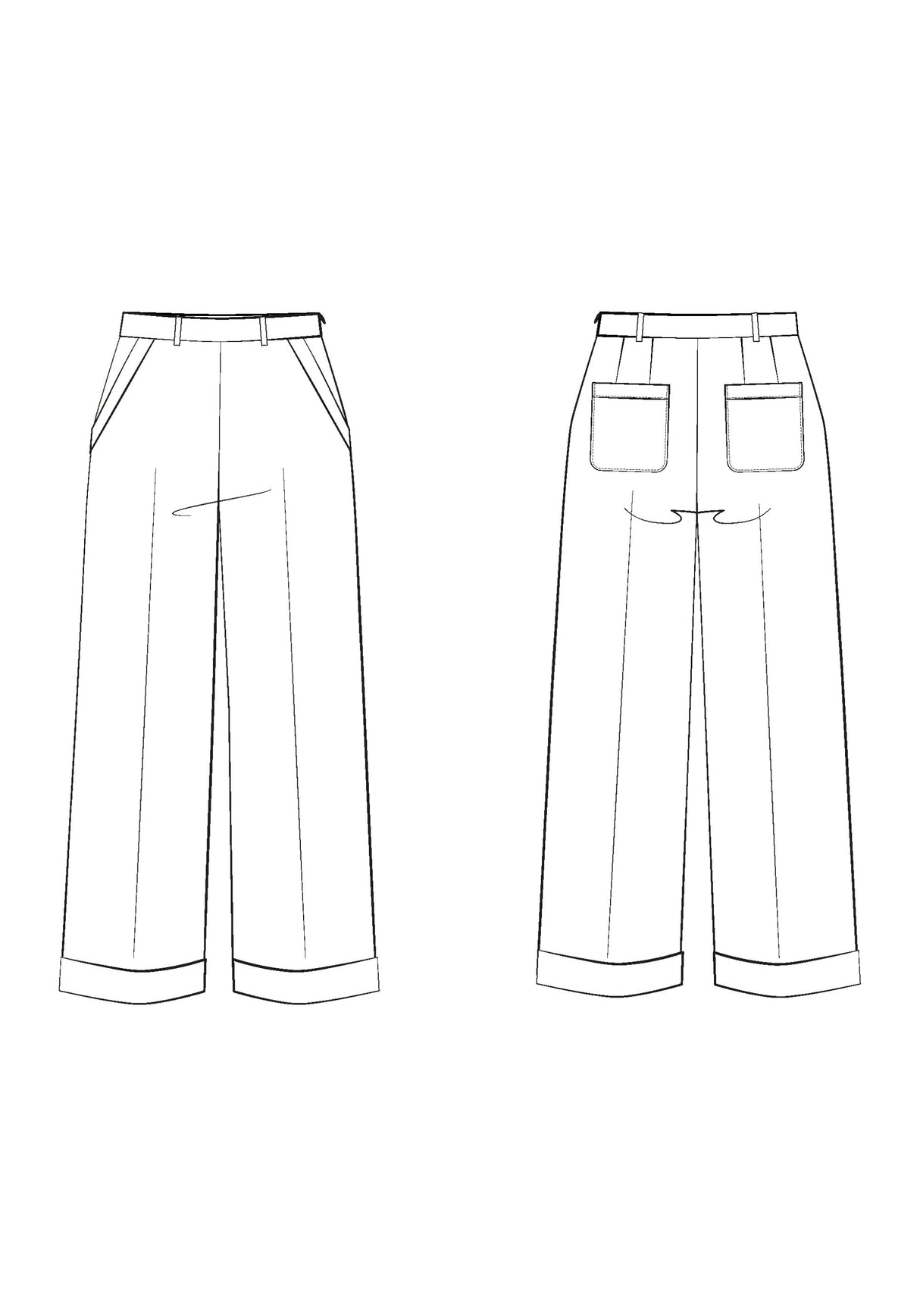 Maison Fauve R Cif Trousers Pattern Sketch