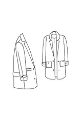 Maison Fauve Ray Coat Sewing Pattern Sketch