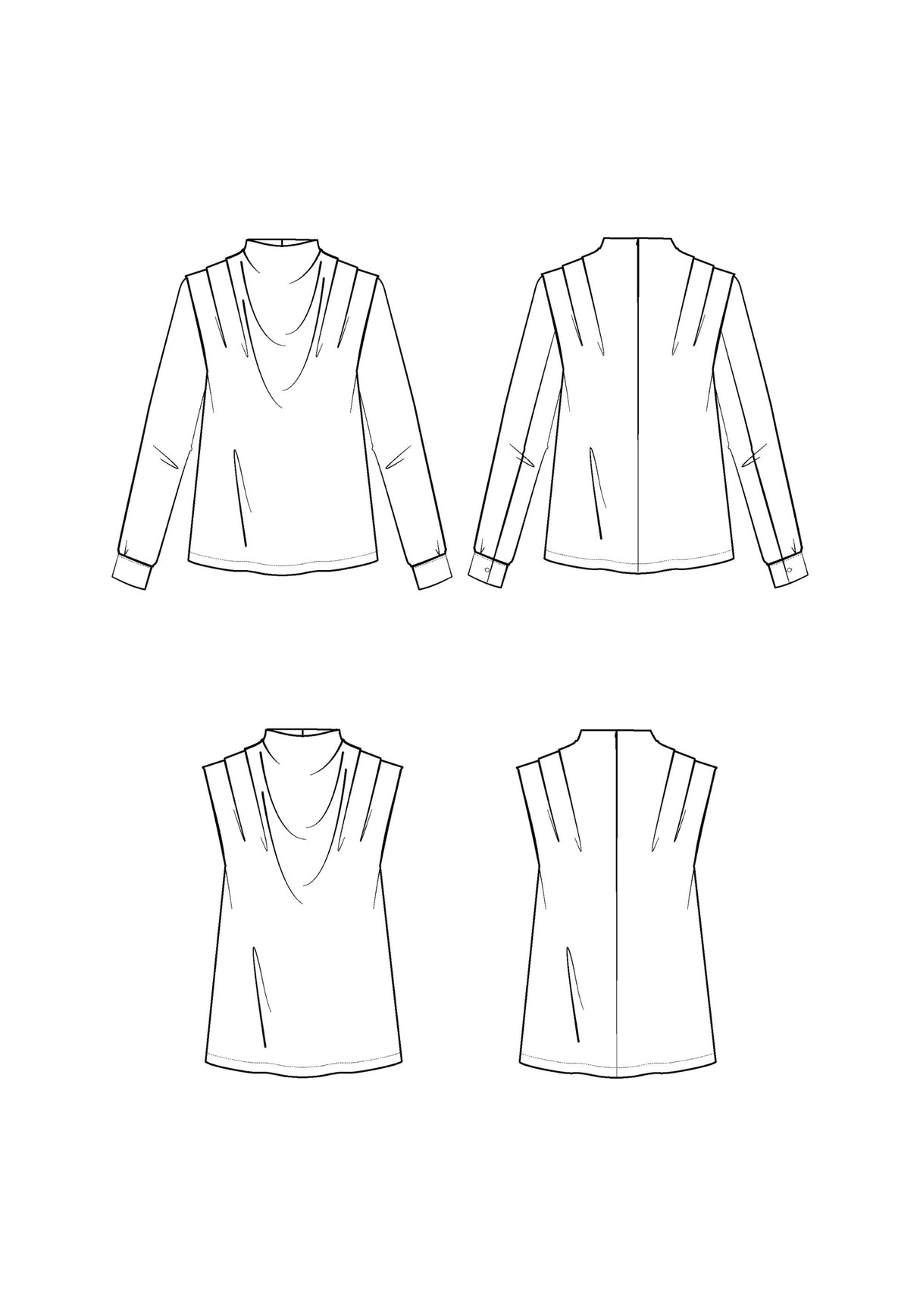 Maison Fauve Temp Te Blouse Pattern Sketch