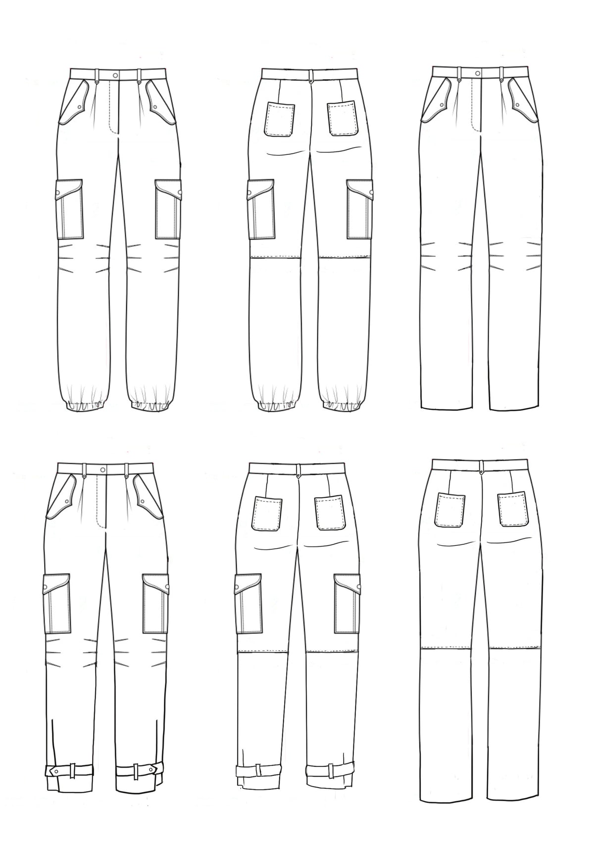 Maison Fauve Tremplin Trouser Sewing Pattern Sketch