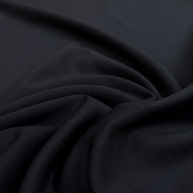 Malham Navy Wool British Fine Woven Suiting Fabric