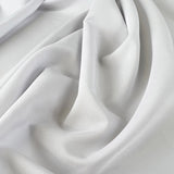 Marlena White Fine Polyester Elastane Woven Lining Fabric Cu1