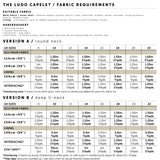 Maven Ludo Capelet Pattern Size Chart
