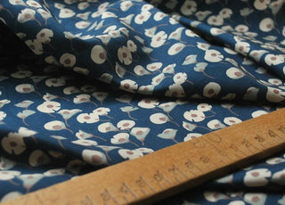 Maya Midnight Japanese Floral Cotton Fabric