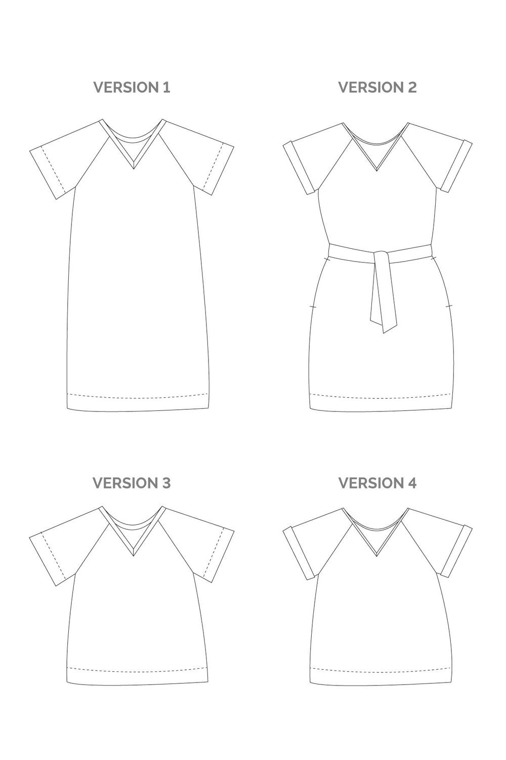 Megan Nielsen River Dress And Top Pattern Sketch