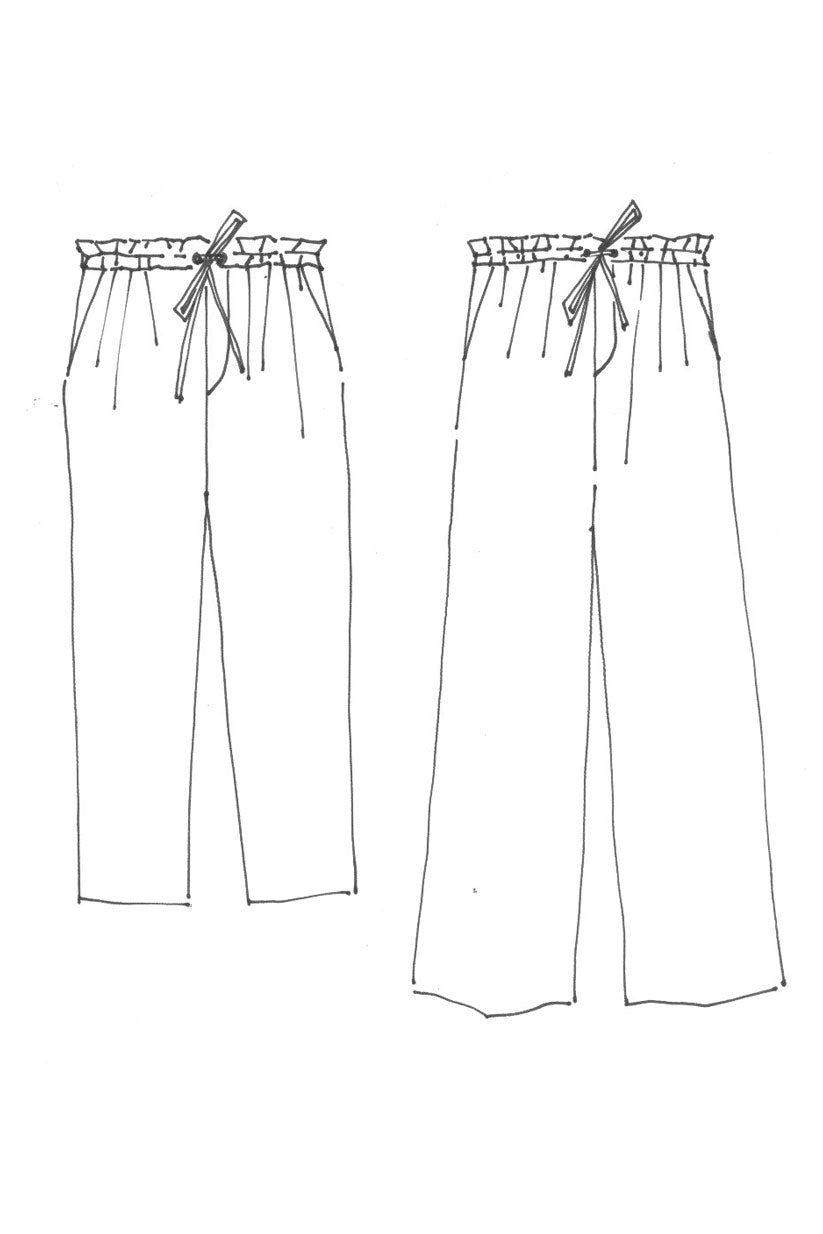 Merchant   Mills 101 Trouser Pattern Sizes 8 18 Sketch1