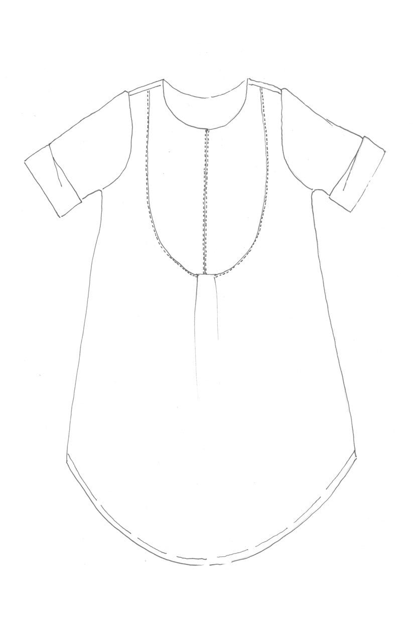 Merchant   Mills Dress Shirt Pattern Sizes 20 28 Sketch2
