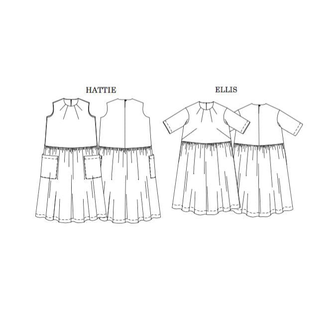 Merchant   Mills Ellis   Hattie Dress  Pattern Sizes 18 28 Sketch