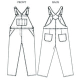Merchant   Mills Harlene Dungarees Pattern Sizes 6 18 Sketch