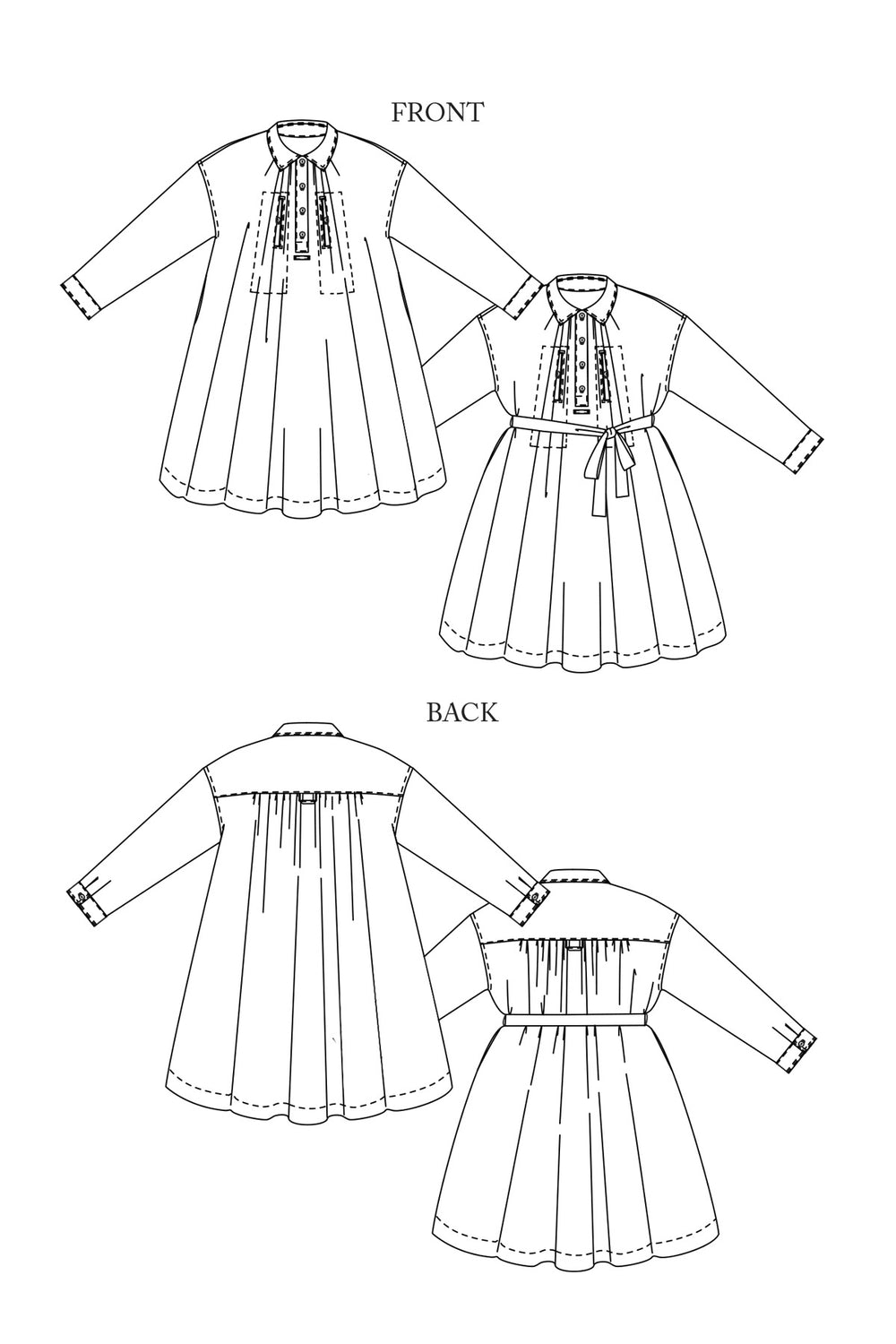Merchant And Mills Cawley Dress Pattern Uk 18 28 Sketch