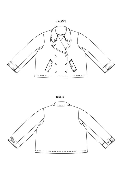 Merchant And Mills Denham Jacket Pattern Uk 18 28 Sketch