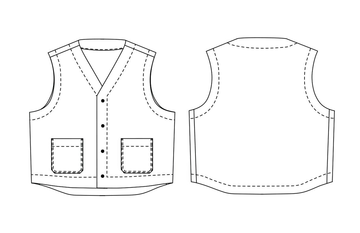 Merchant And Mills Mens Billy Gillet Pattern Sketch