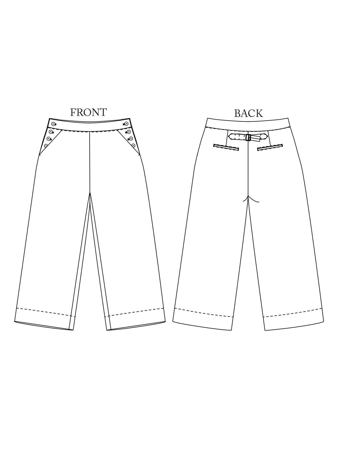 Merchant And Mills Quinn Trousers Pattern Uk 18 28 Sketch