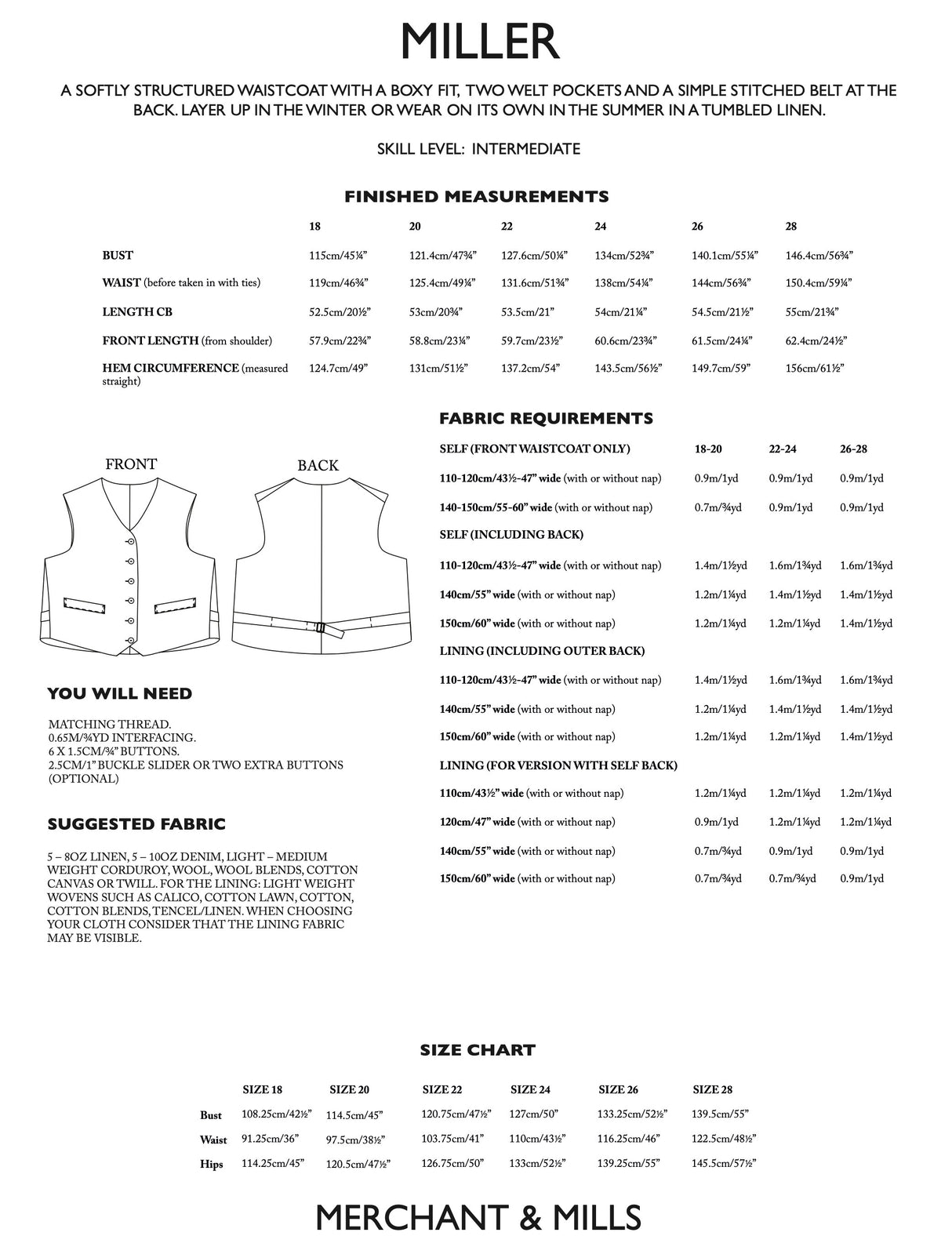 Merchant Mills Miller Pattern Uk 18 28 Backcover
