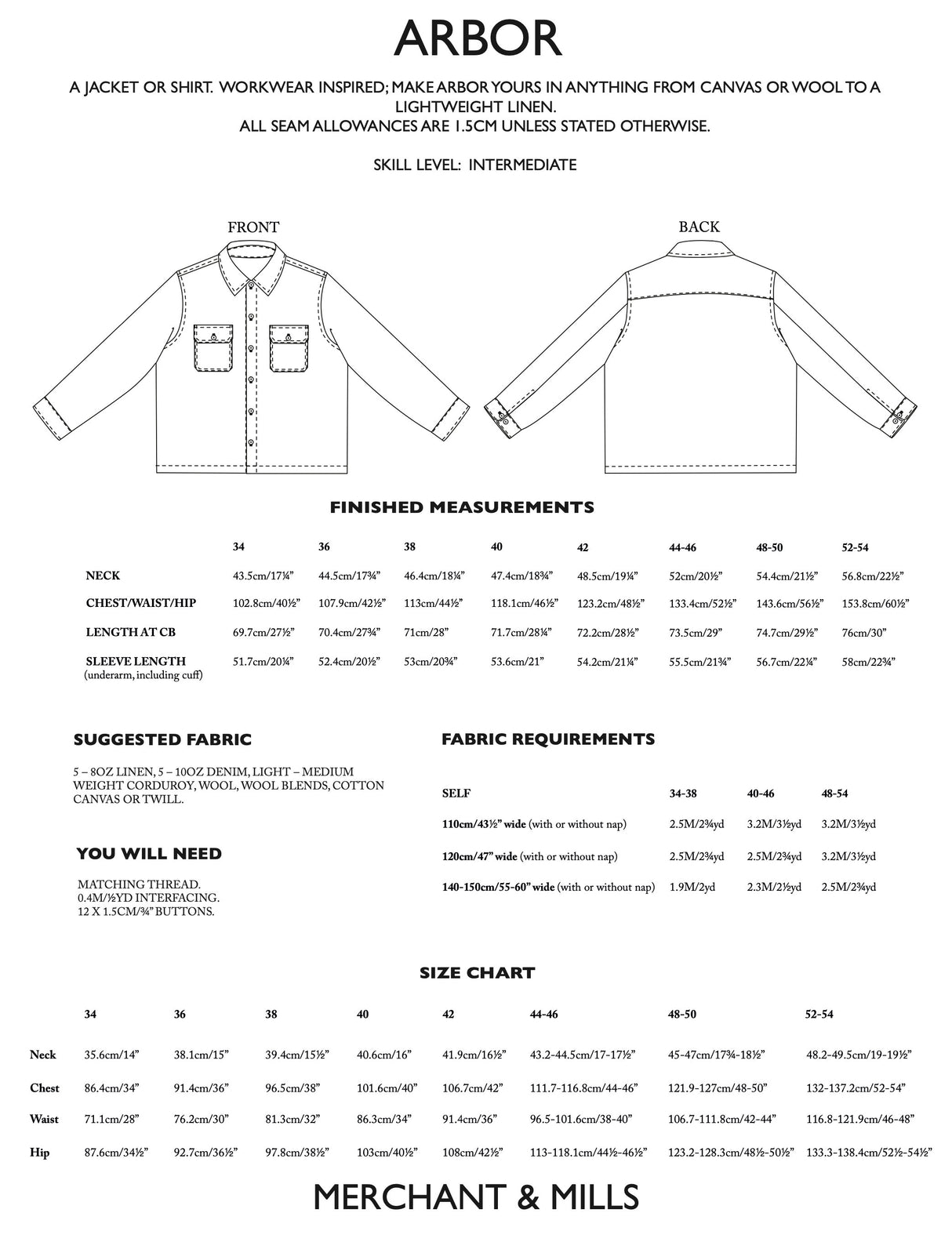 Merchant Mills The Men S Arbor Jacket Shirt Backcover