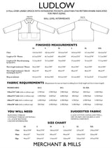Merchant Mills Unisex Ludlow Top Pattern Uk Xs Xxl Back