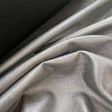 Metallic Leatherette Fabric Grey Pewter