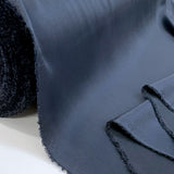 Midnight Satin Navy Polyester Satin Dress Fabric R1