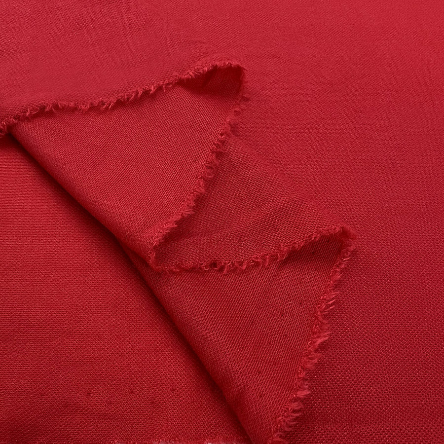 Milan Red Nylon Viscose Plain Knitted Jersey Dress Fabric Fold