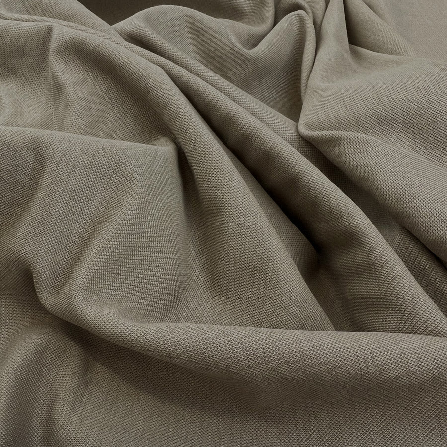 Milan Stone Nylon Viscose Plain Knitted Jersey Dress Fabric