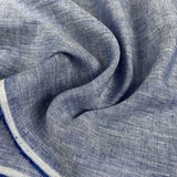 Milano Linen Rustic Blue Italian Ex Designer Woven Dress Fabric