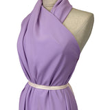 Miller Crepe Wisteria Lilac Purple Polyester Crepe Dress Fabric Side