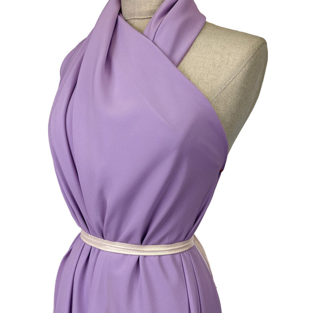 Miller Crepe Wisteria Lilac Purple Polyester Crepe Dress Fabric Side