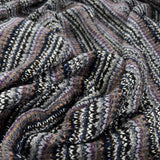 Missing You Lilac Wool Polyester Loose Knitted Ex Designer Deadstock Coating Fabric