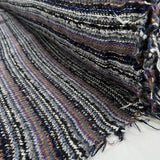 Missing You Lilac Wool Polyester Loose Knitted Ex Designer Deadstock Coating Fabric Roll