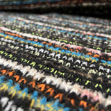 Missing You Multi Wool Polyester Loose Knitted Ex Designer Deadstock Coating Fabric