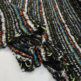 Missing You Multi Wool Polyester Loose Knitted Ex Designer Deadstock Coating Fabric Fold