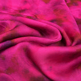 Misty Satin Pink Viscose Abstract Tie Dye Dress Fabric