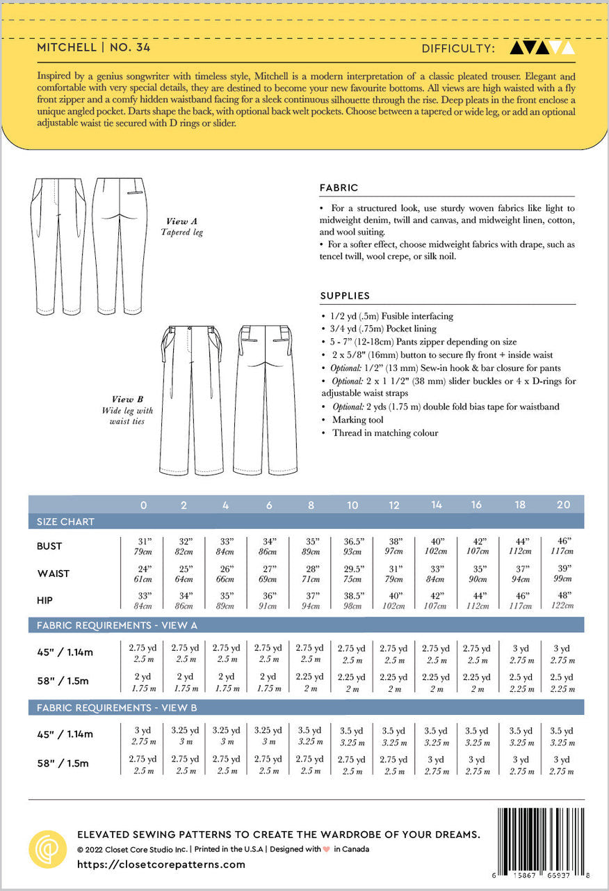 Mitchell Trousers By Closet Core Patterns 8