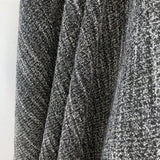 Modernista Polyester Wool Look Suiting Black Grey Yarns Drape
