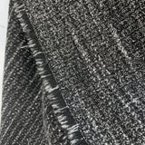 Modernista Polyester Wool Look Suiting Black Grey Yarns Fold