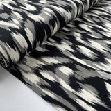 Monochrome Viscose Spandex Black White Grey Abstract Stretch Dress Fabric Bolt