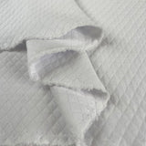 Monroe white ex designer cotton polyester blend diamond quilted fabric fold