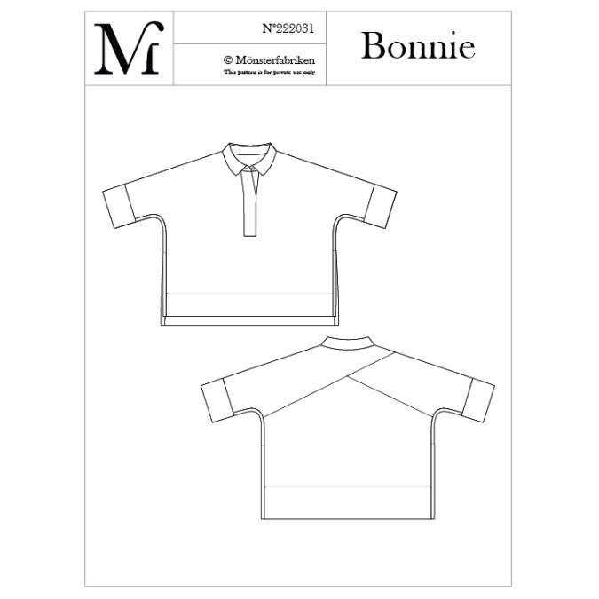Monsterfabriken Bonnie Top Pattern Cover