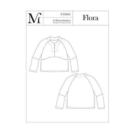 Monsterfabriken Flora Collarless Overshirt Pattern Cove