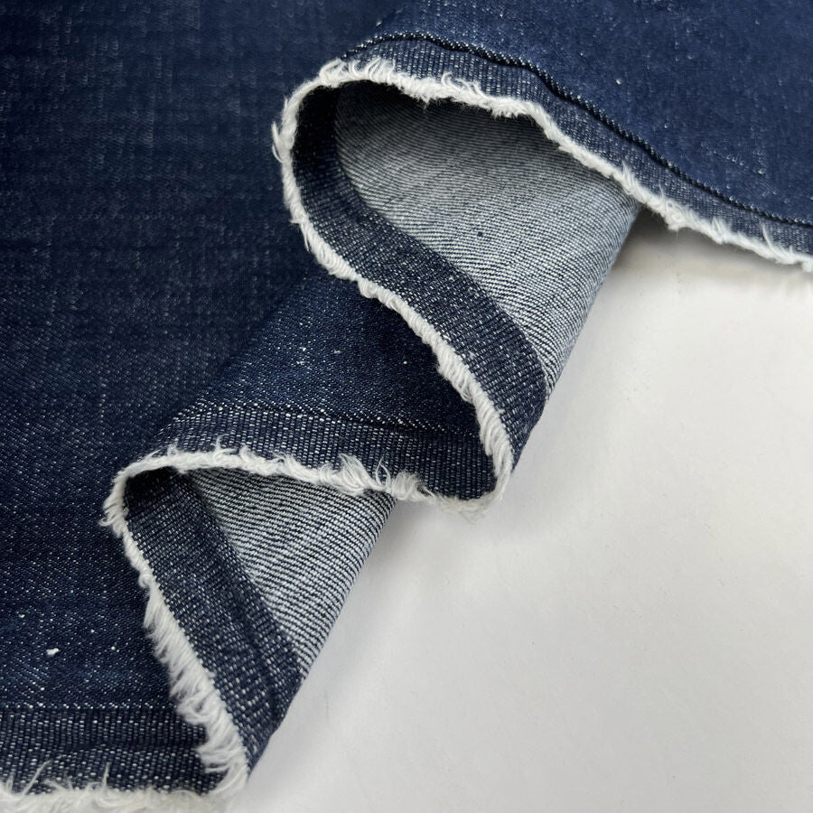 Monza Denim 10 2oz Dark Wash Cotton Elastane Stretch Woven Trouser Fabric Fold