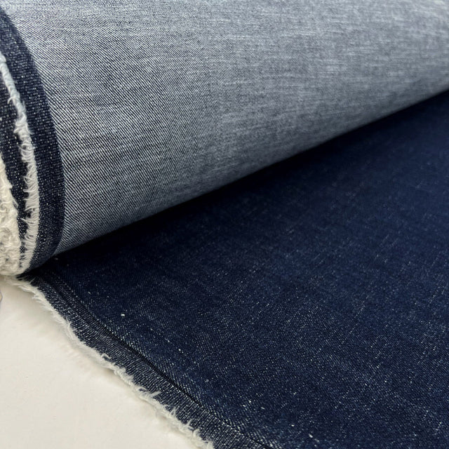Monza Denim 10 2oz Dark Wash Cotton Elastane Stretch Woven Trouser Fabric Roll